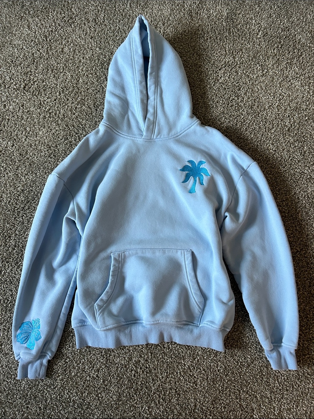 Pink Palm Puff Hoodie